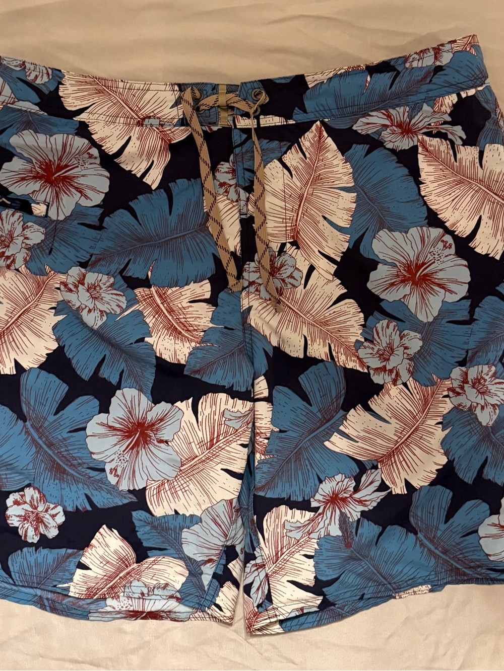 Patagonia Navy, Blue & Cream Floral Hybrid Shorts